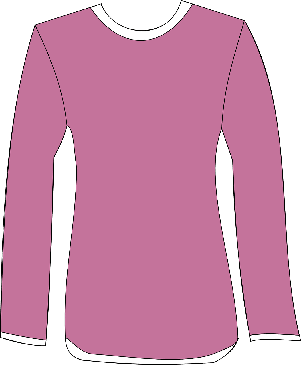 Shirt long sleeve clothing vector graphic clipart