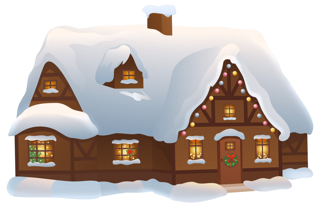 Gingerbread house christmas clipart image