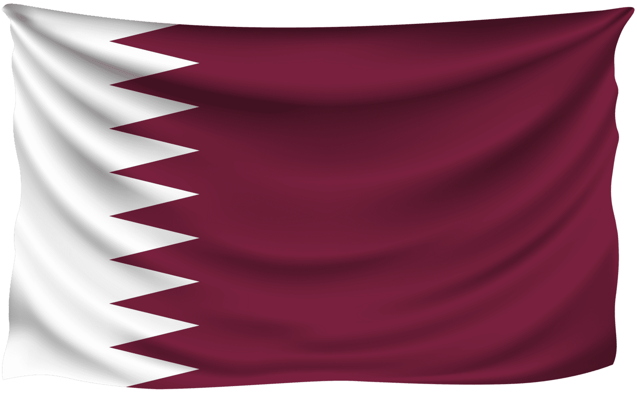 Qatar wrinkled flag clipart photo