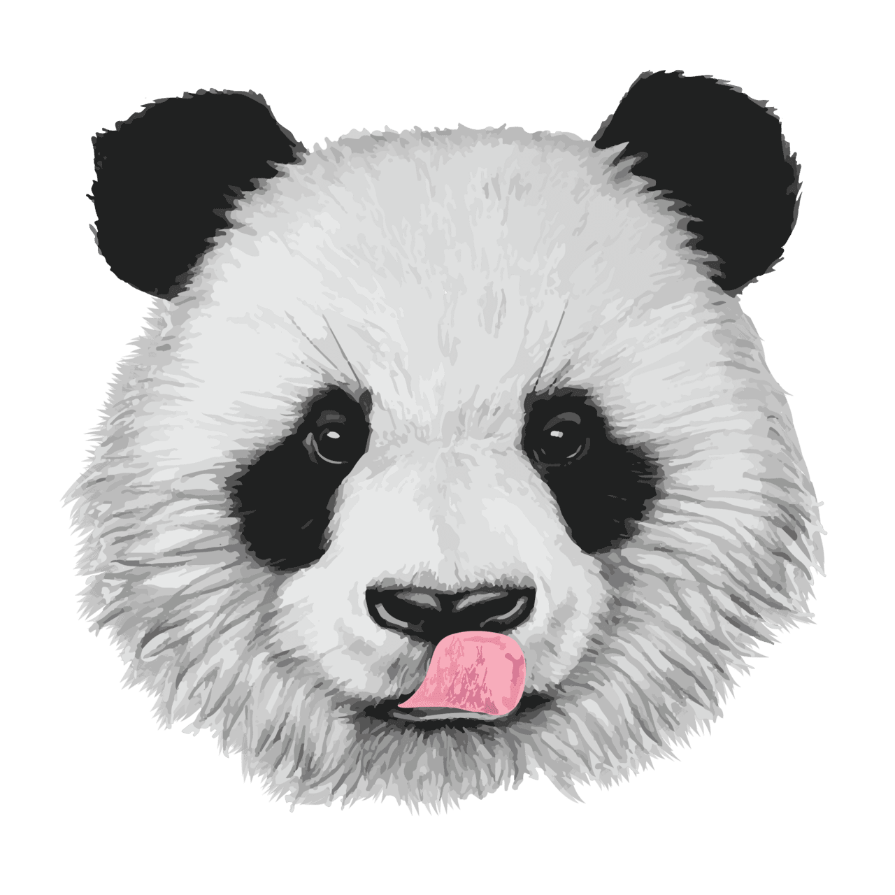 Panda pin page clipart image