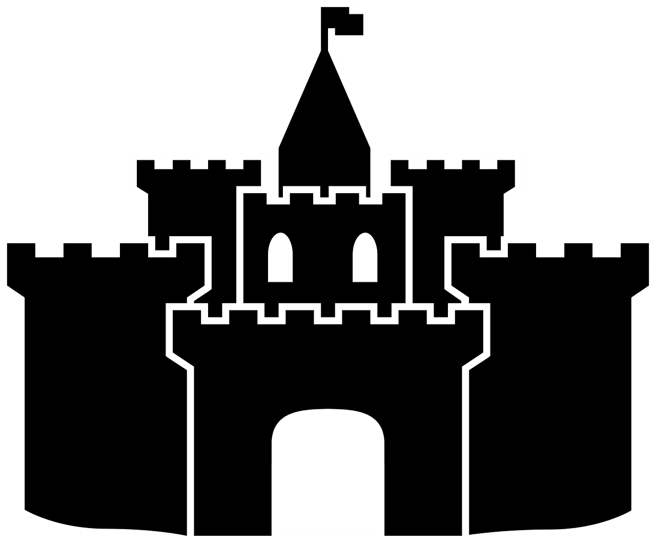 Castle fortress middle ages vector graphic clipart