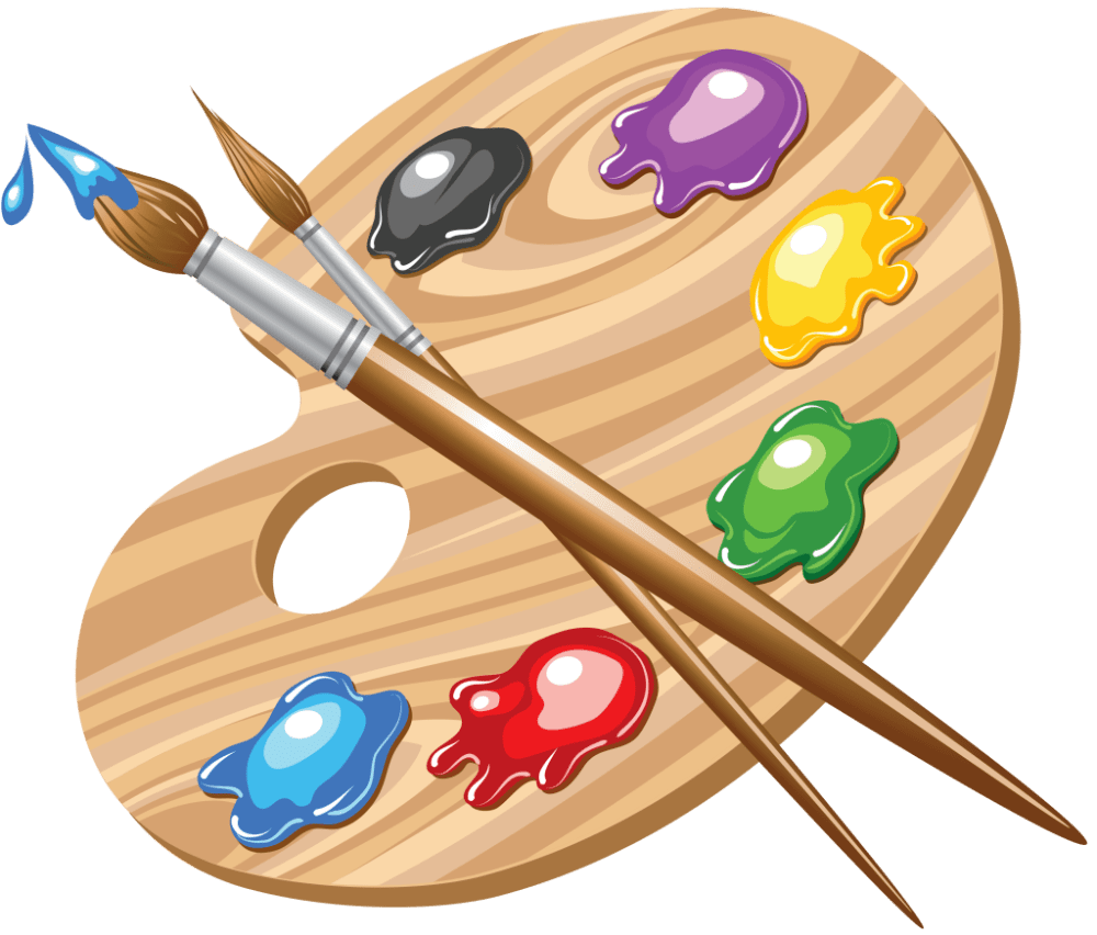 Paintbrush palette painting art clipart picture