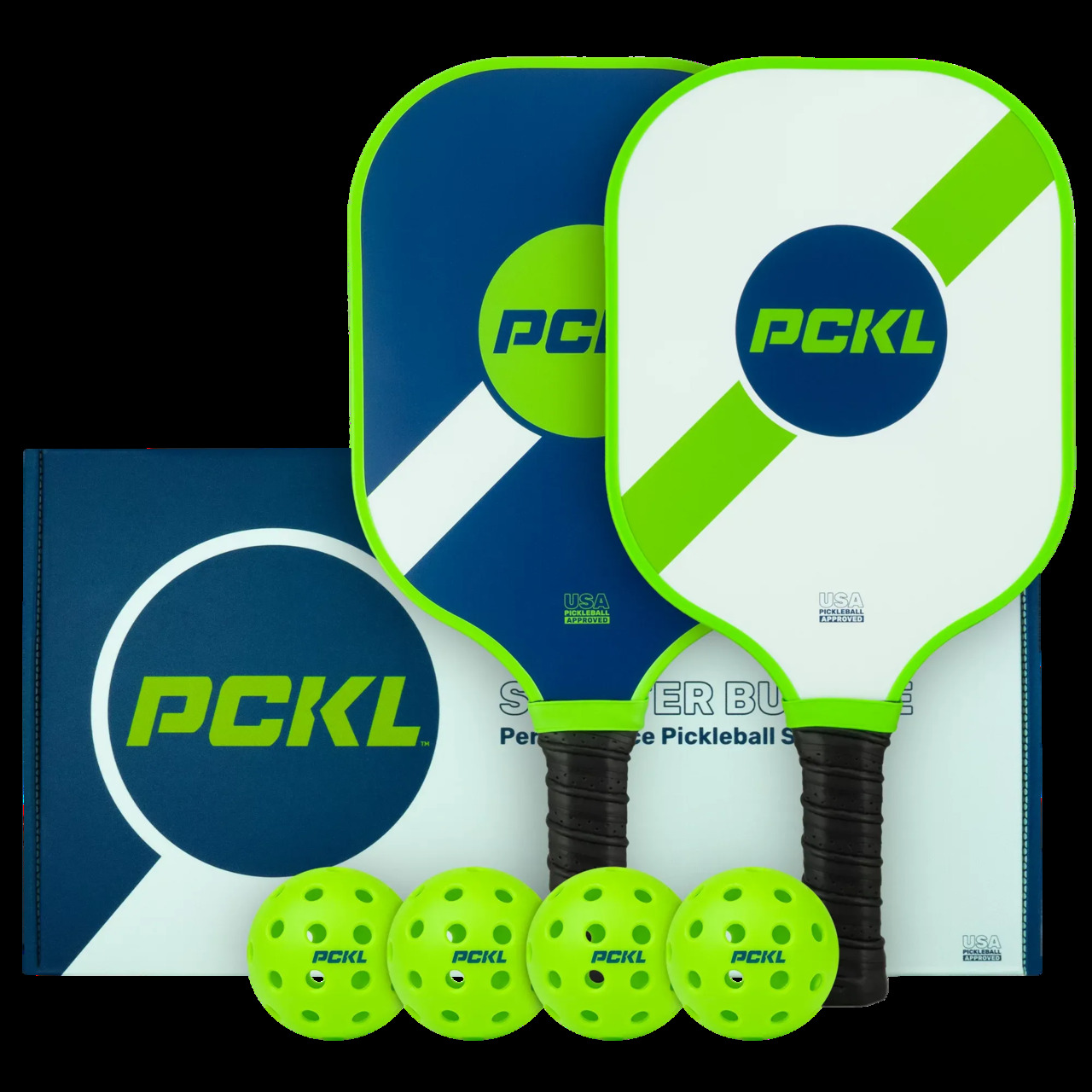 Pckl pickleball paddle and ball starter bundle clipart vector