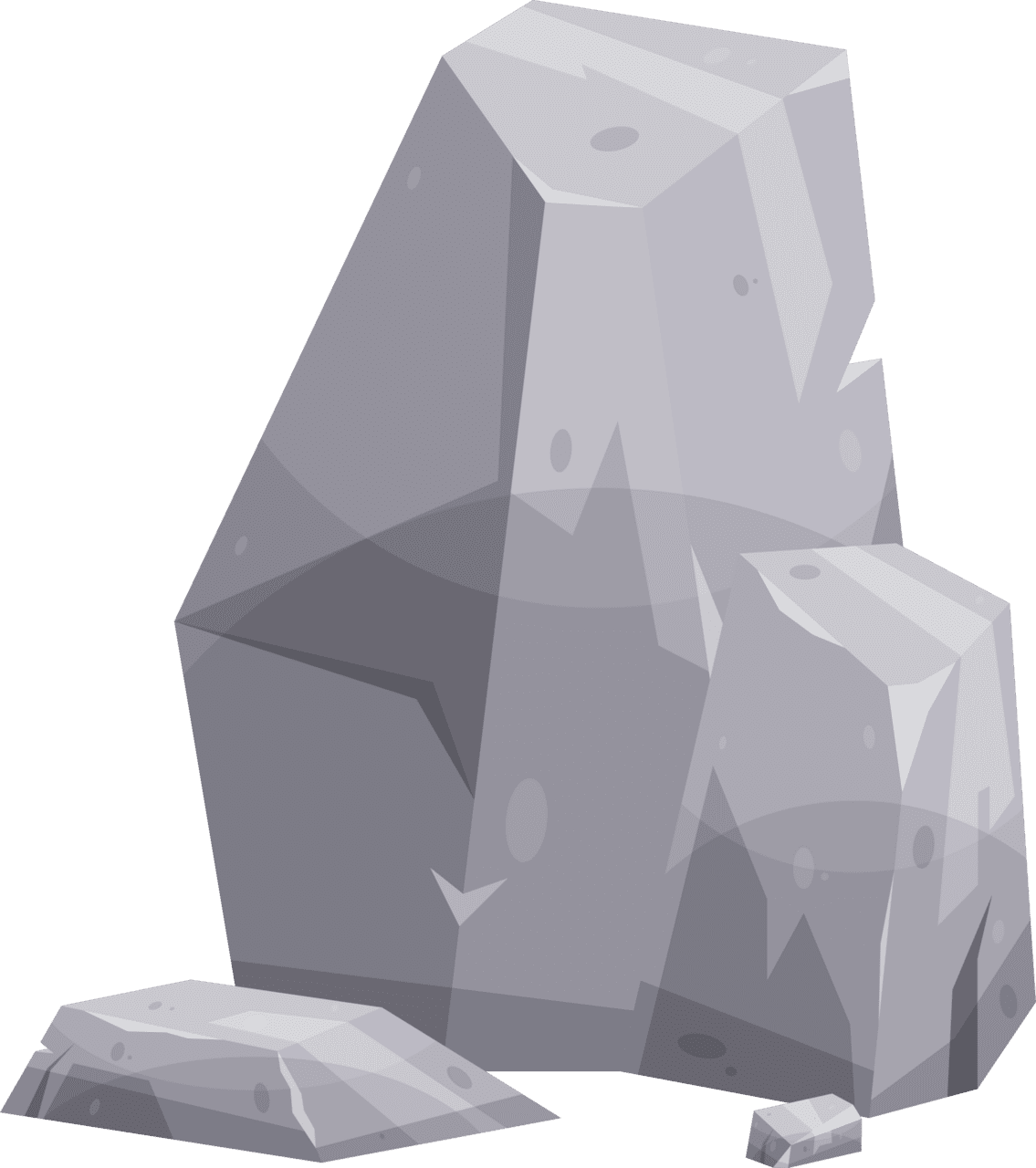 Cartoon mountain rock clipart vector