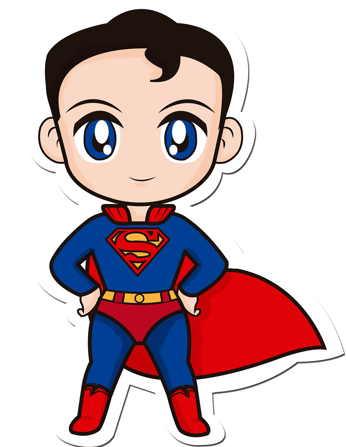 Superhero liga dela justicia chibi clipart logo