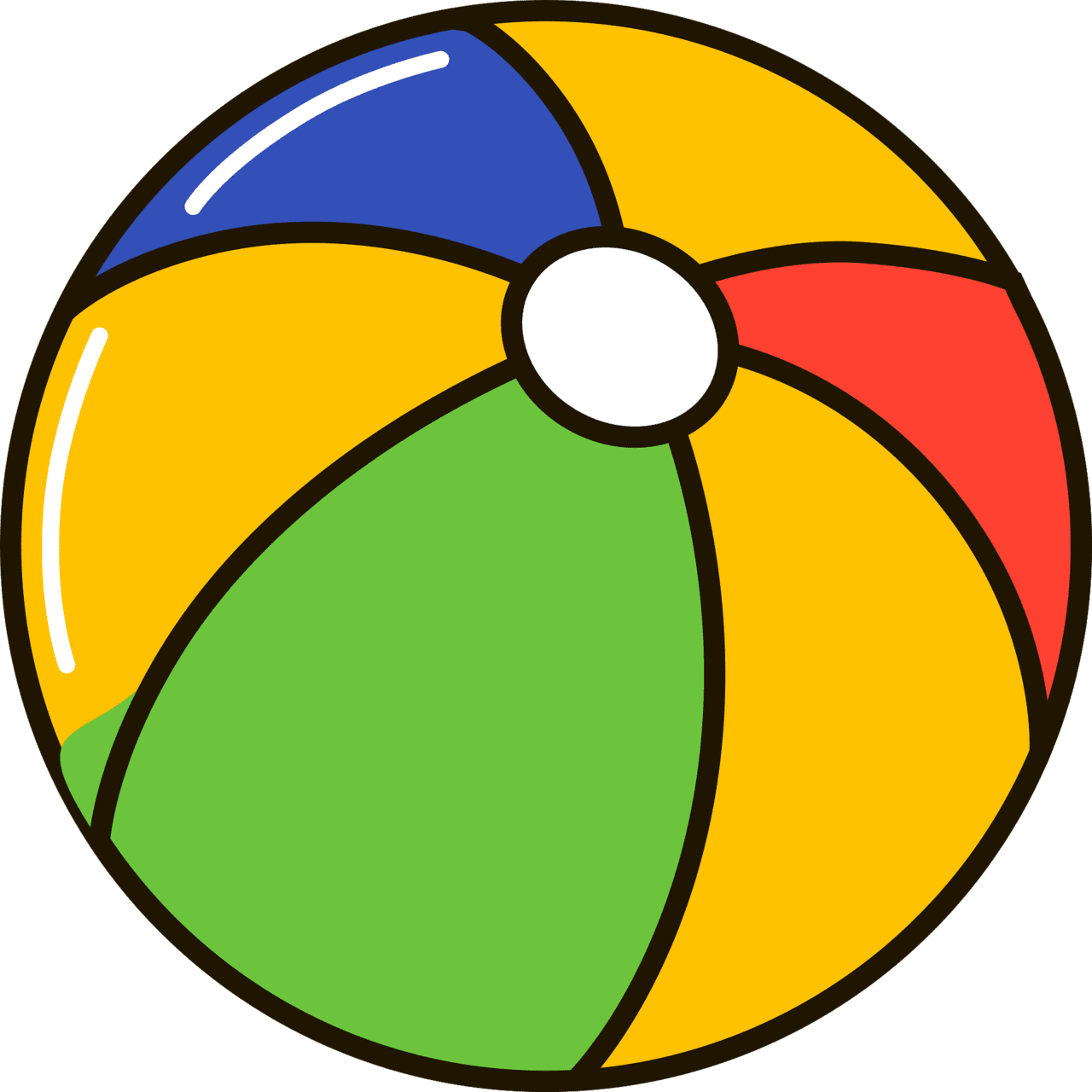 Beach ball vector clipart images 2