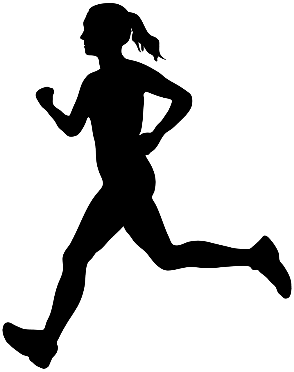 Running woman silhouette clipart image high quality images and