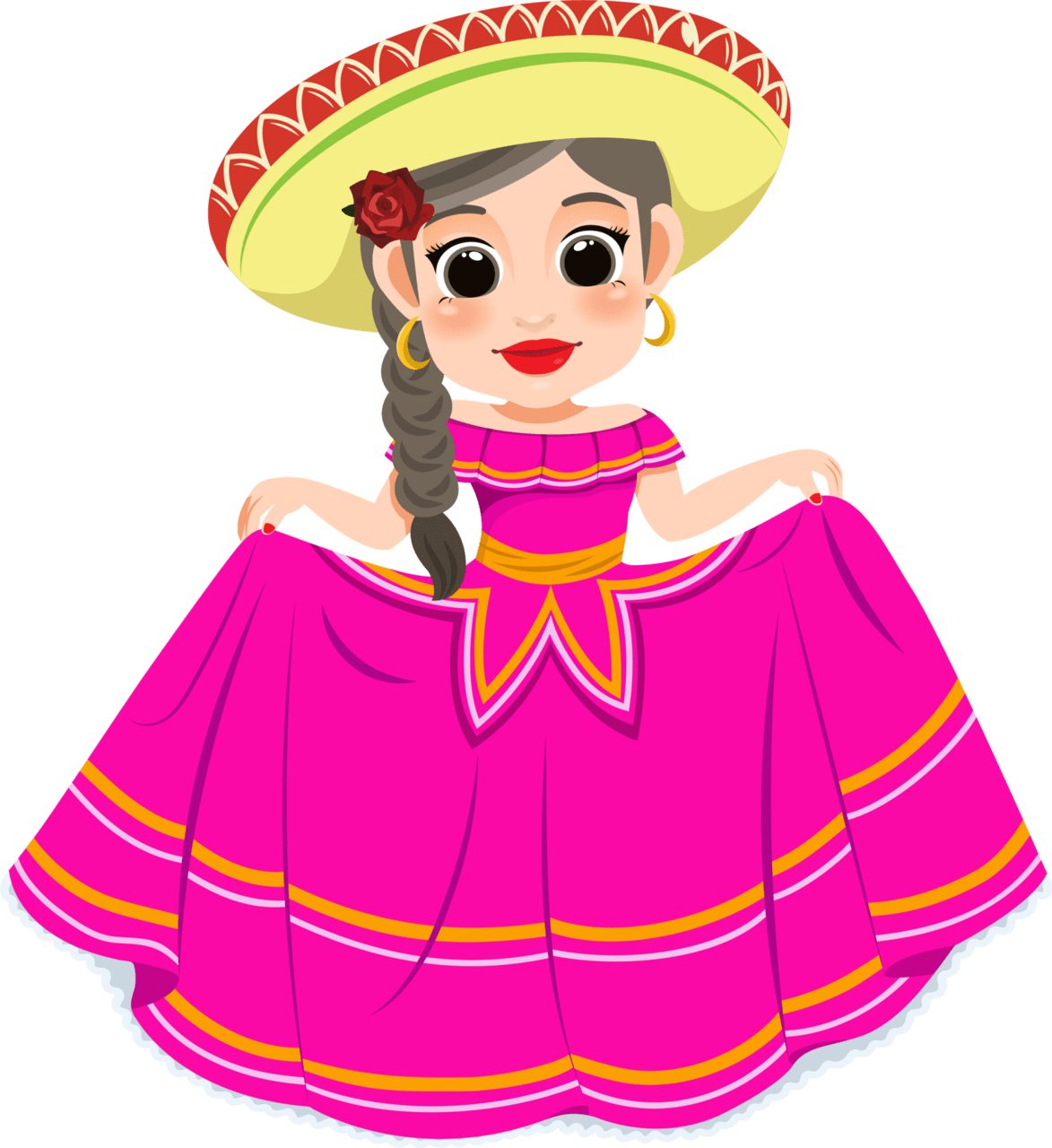 Cinco de mayo may federal holiday in mexico banner and poster design with mariachi dancers cartoon character clipart vector