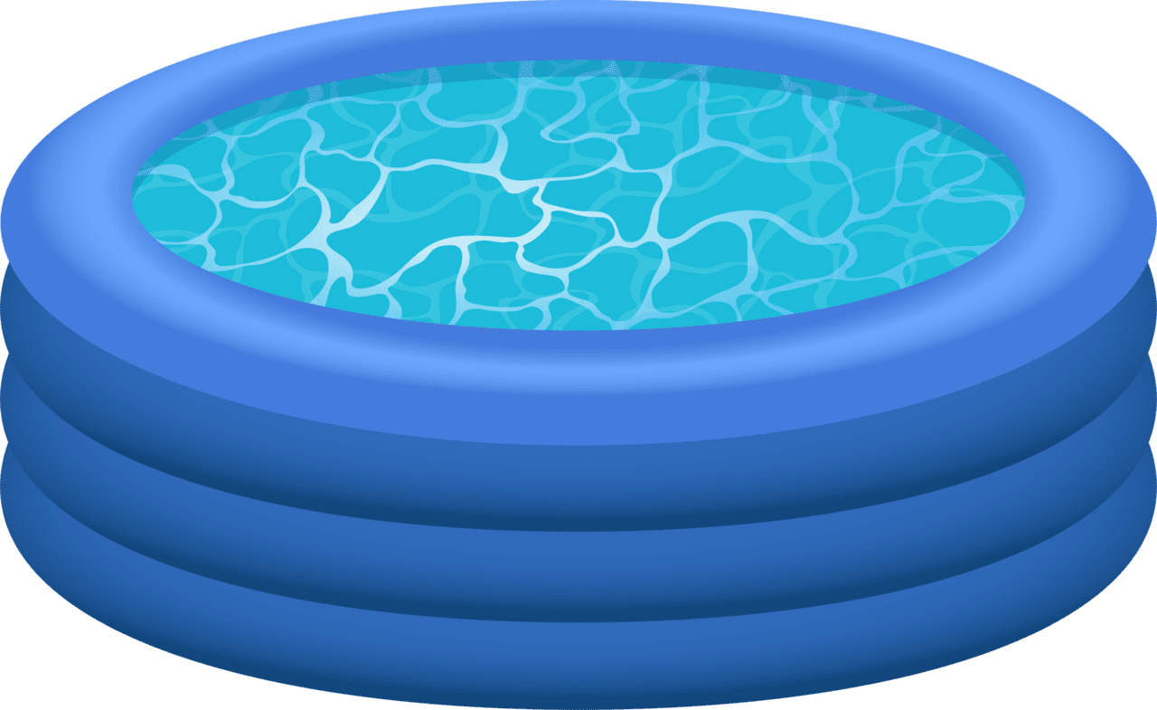 Inflatable pool clipart design logo