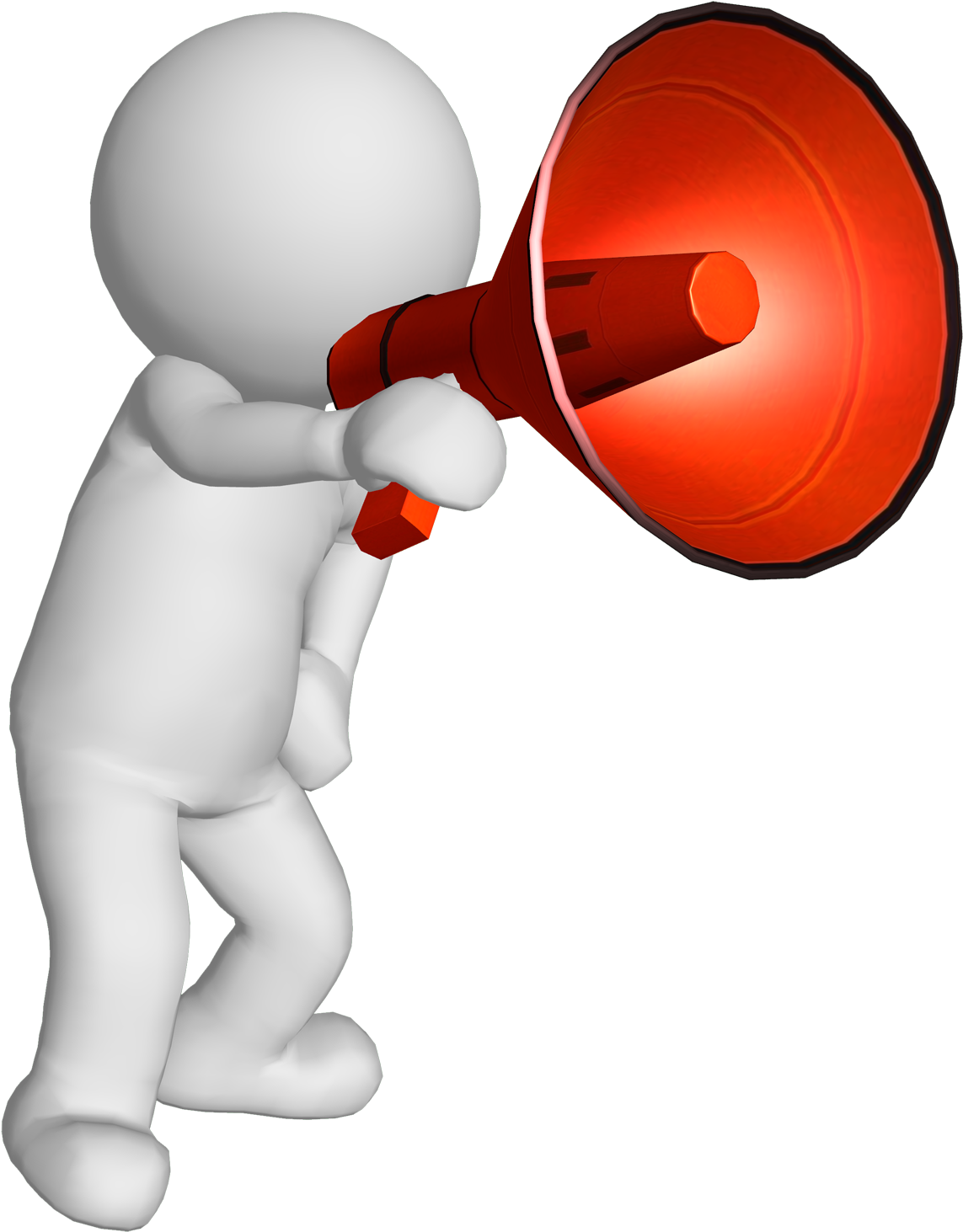 Figure with megaphone clipart photo