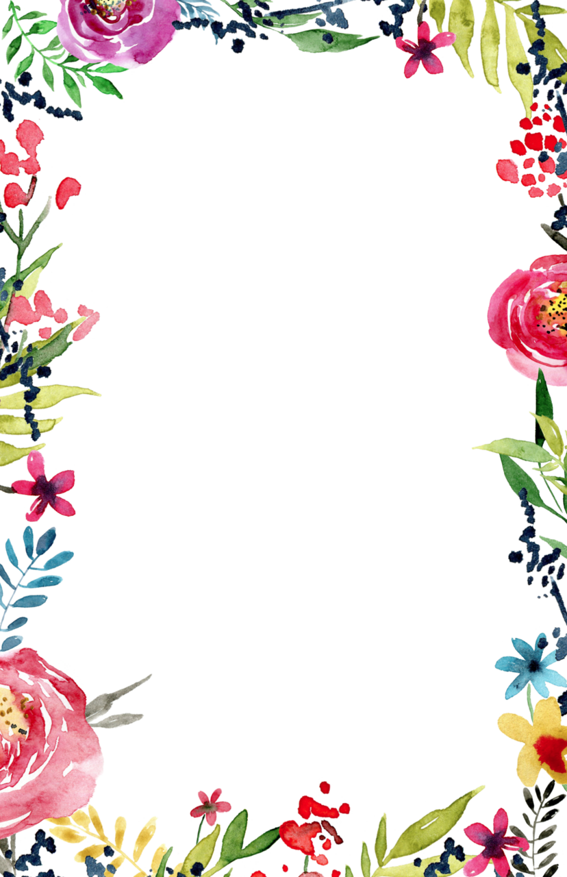 Flower border floral borders invitations printable invitation templates paper trail design clipart free