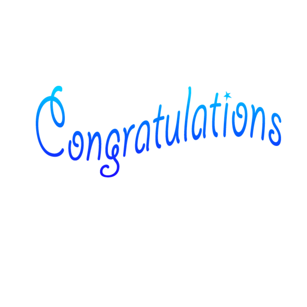 Congratulations blue happy winner congrats toedit clipart logo