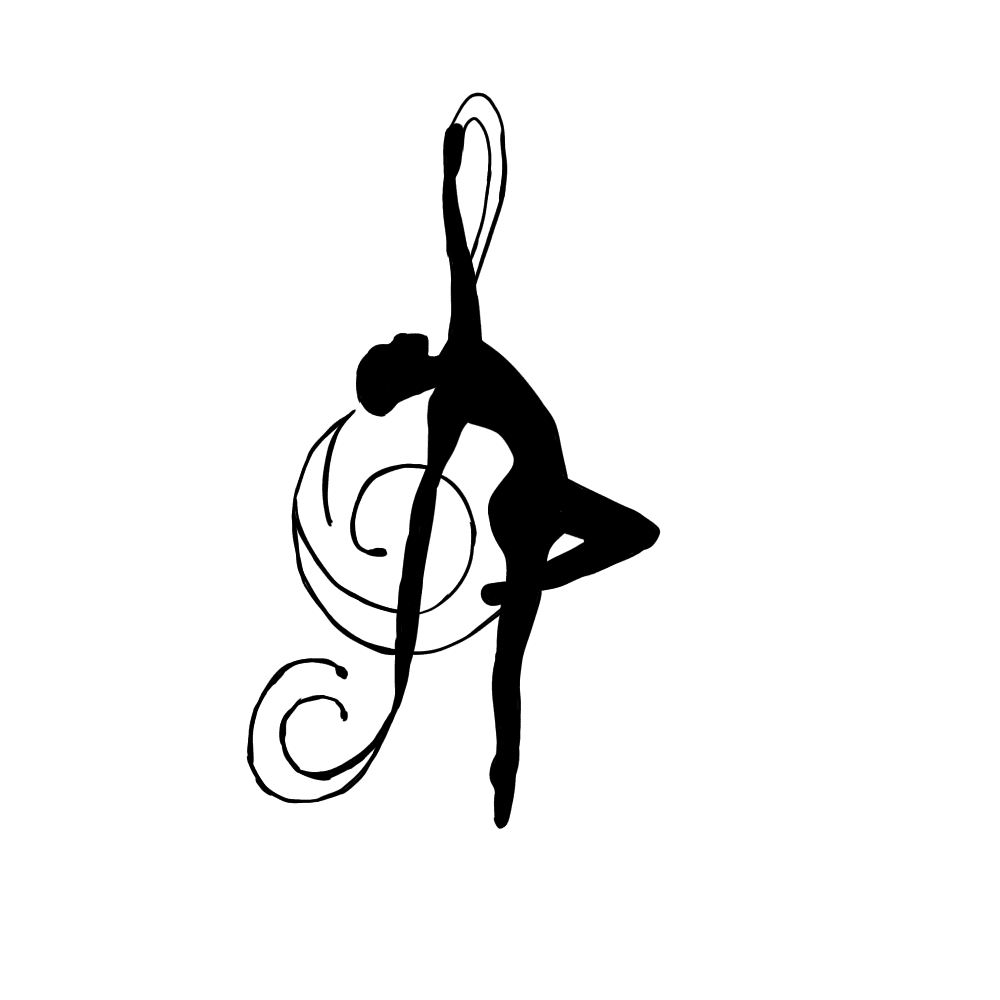 Dancer tattoo design silhouette of woman doing gymnastics clipart free