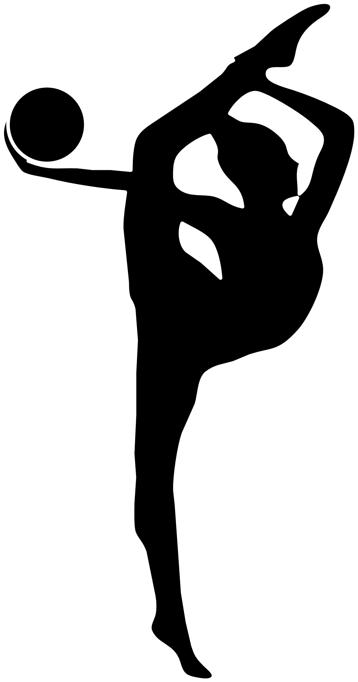 Gymnastics clipart silhouette vault rhythmic gymnast transparent