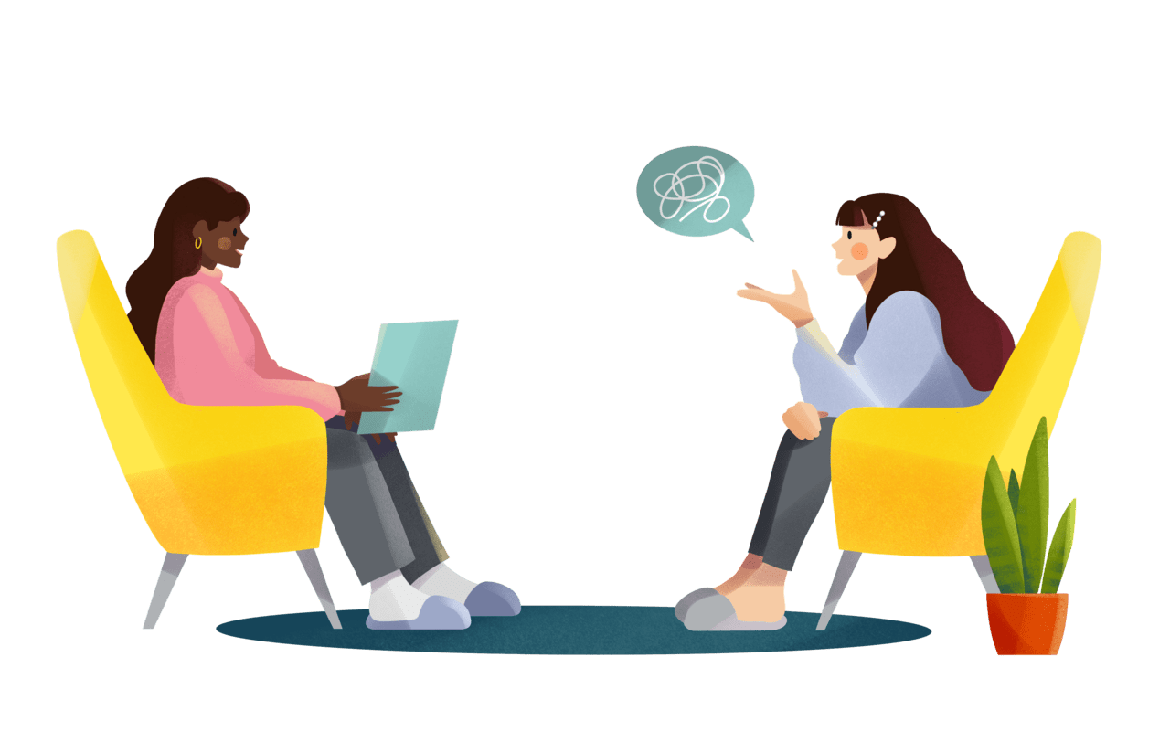 Communication young women municating in therapy session clipart clip art