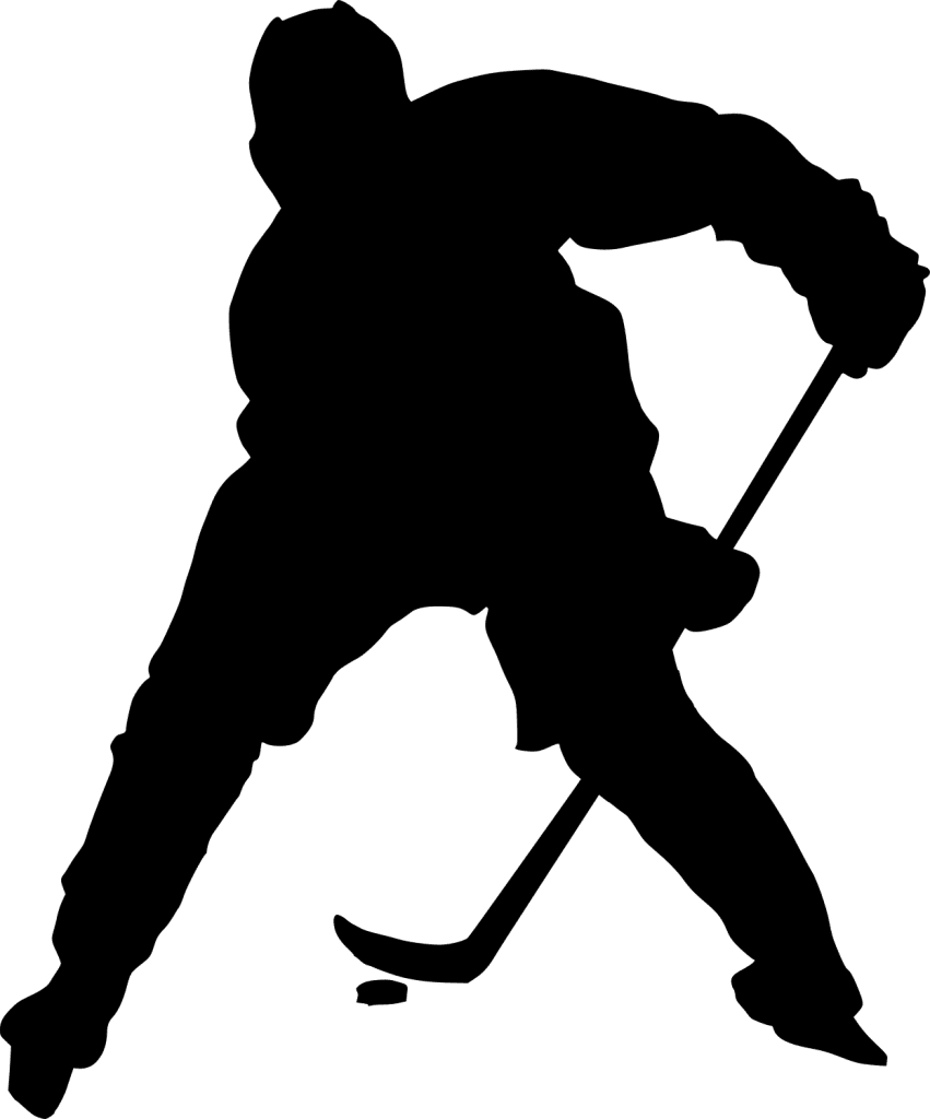 Hockey player silhouette lygfx clipart vector