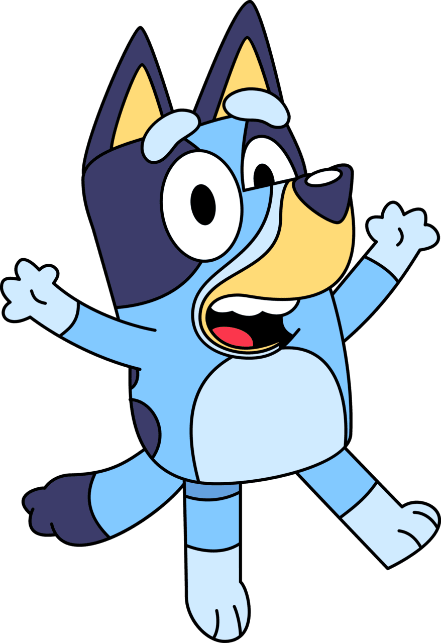 Bluey dog logo blue characters buey clipart 2