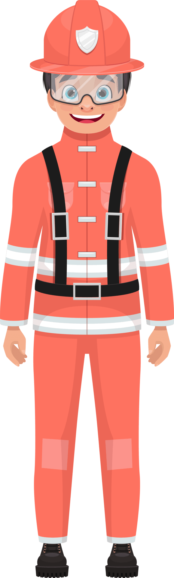 Boy firefighter clipart design image