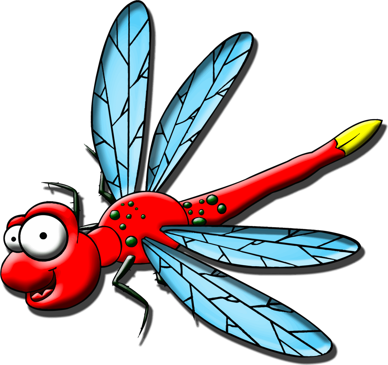 Cartoon dragonfly clipart background