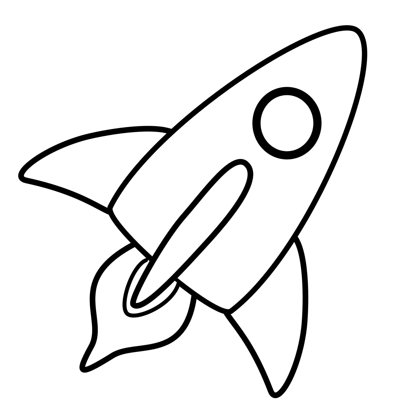 Rocket ship template clipart vector