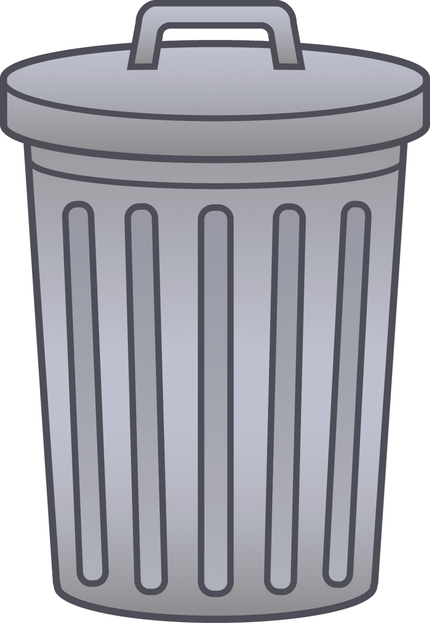 Trash can page clipart transparent