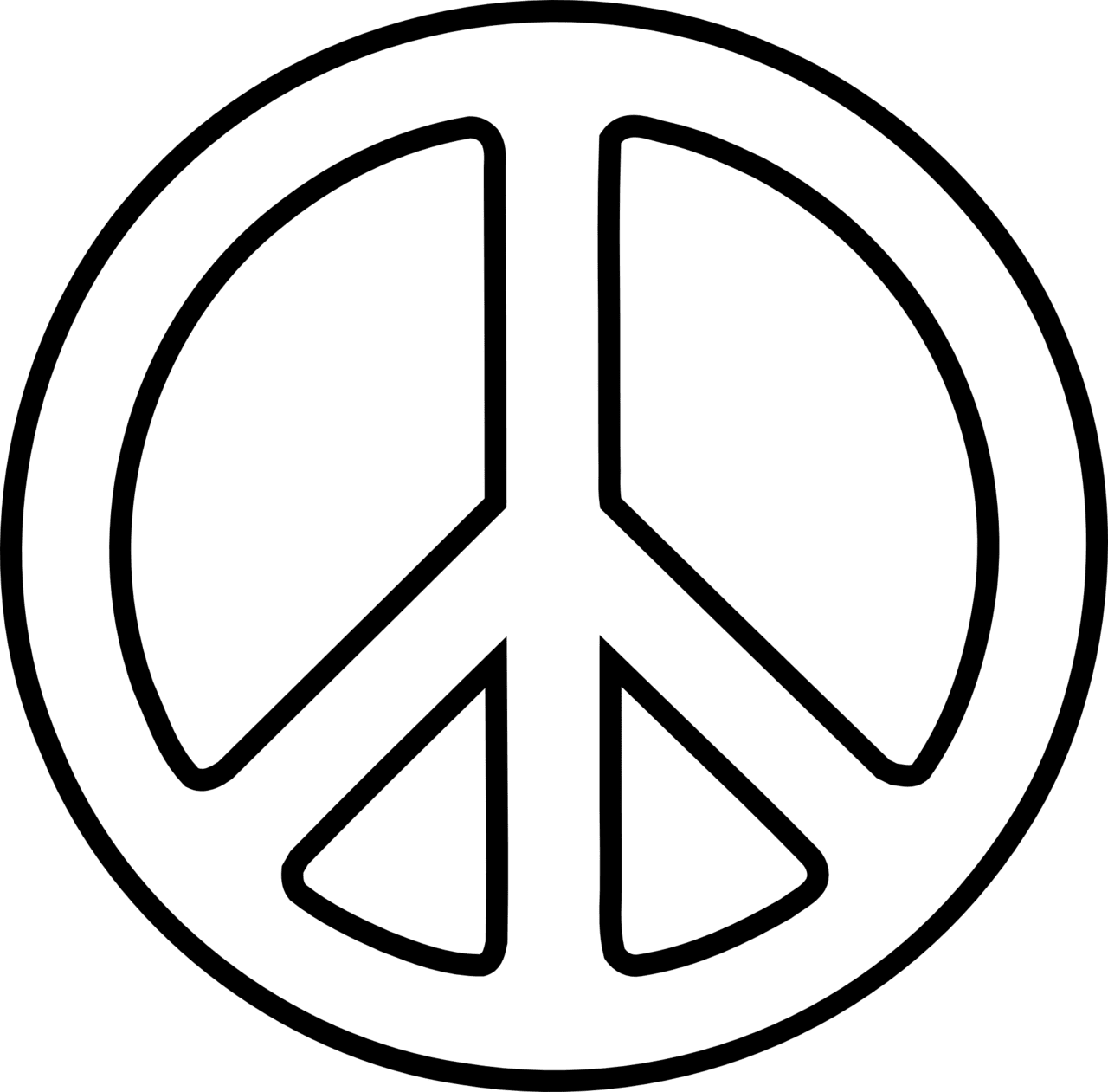 Circle peace sign clipart panda images