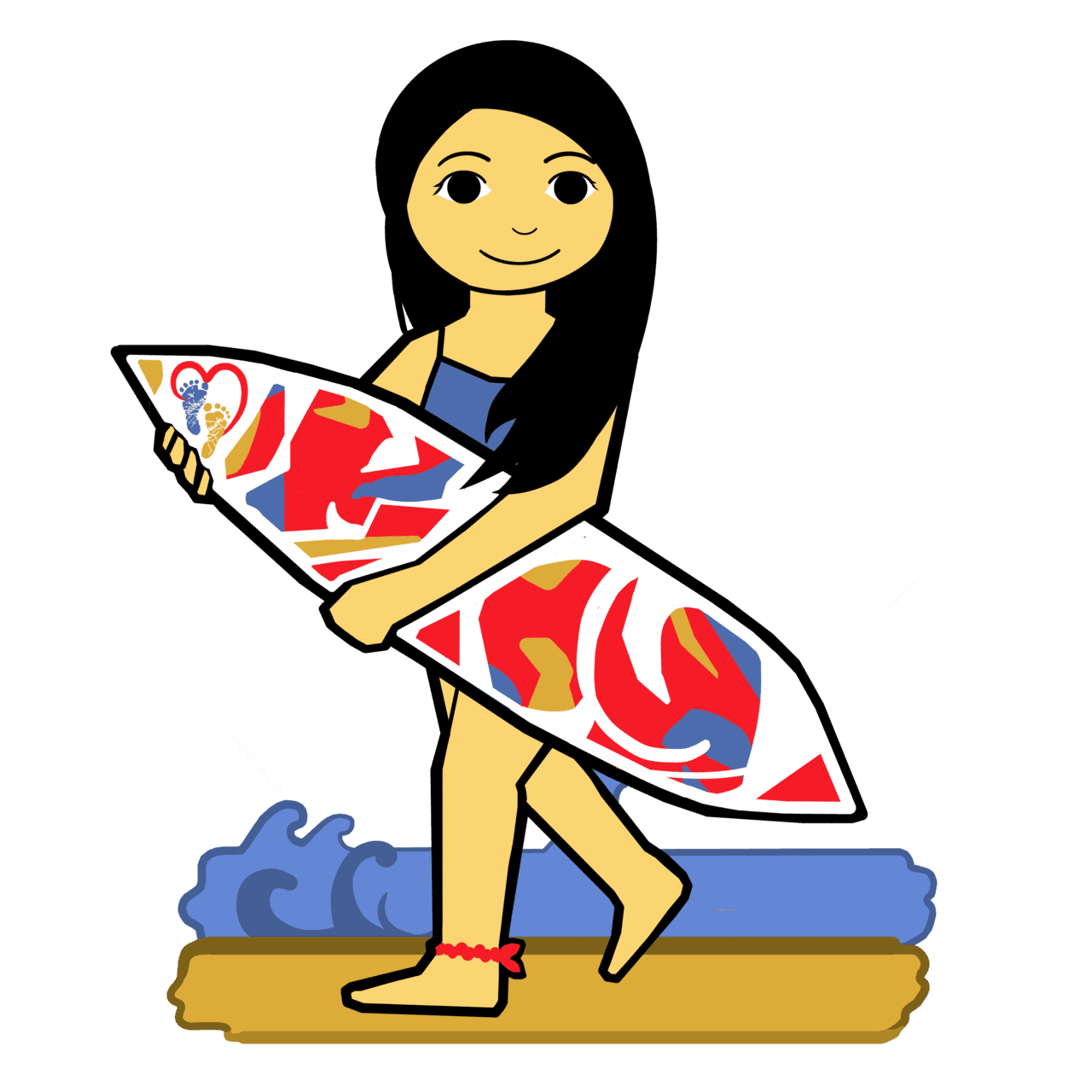 Surfboard biyahero clipart clip art