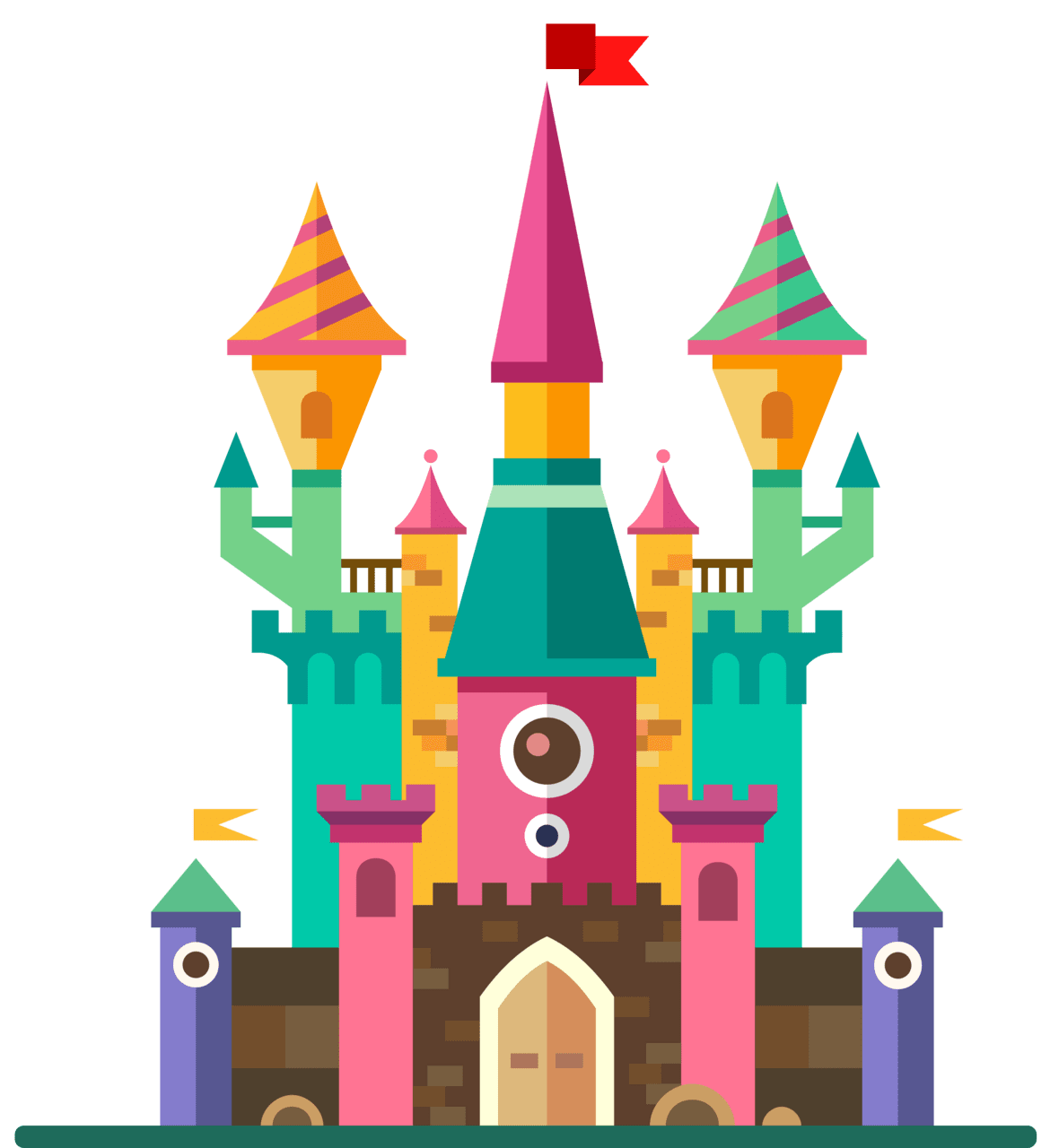 Cute castle clipart image