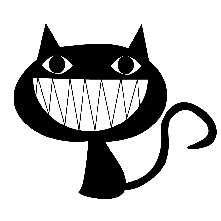 Black cat vector clipart