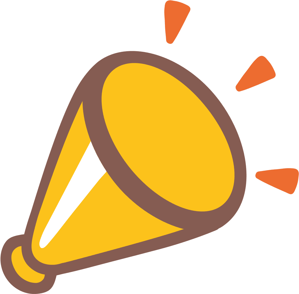 Cheer megaphone clipart emoji background