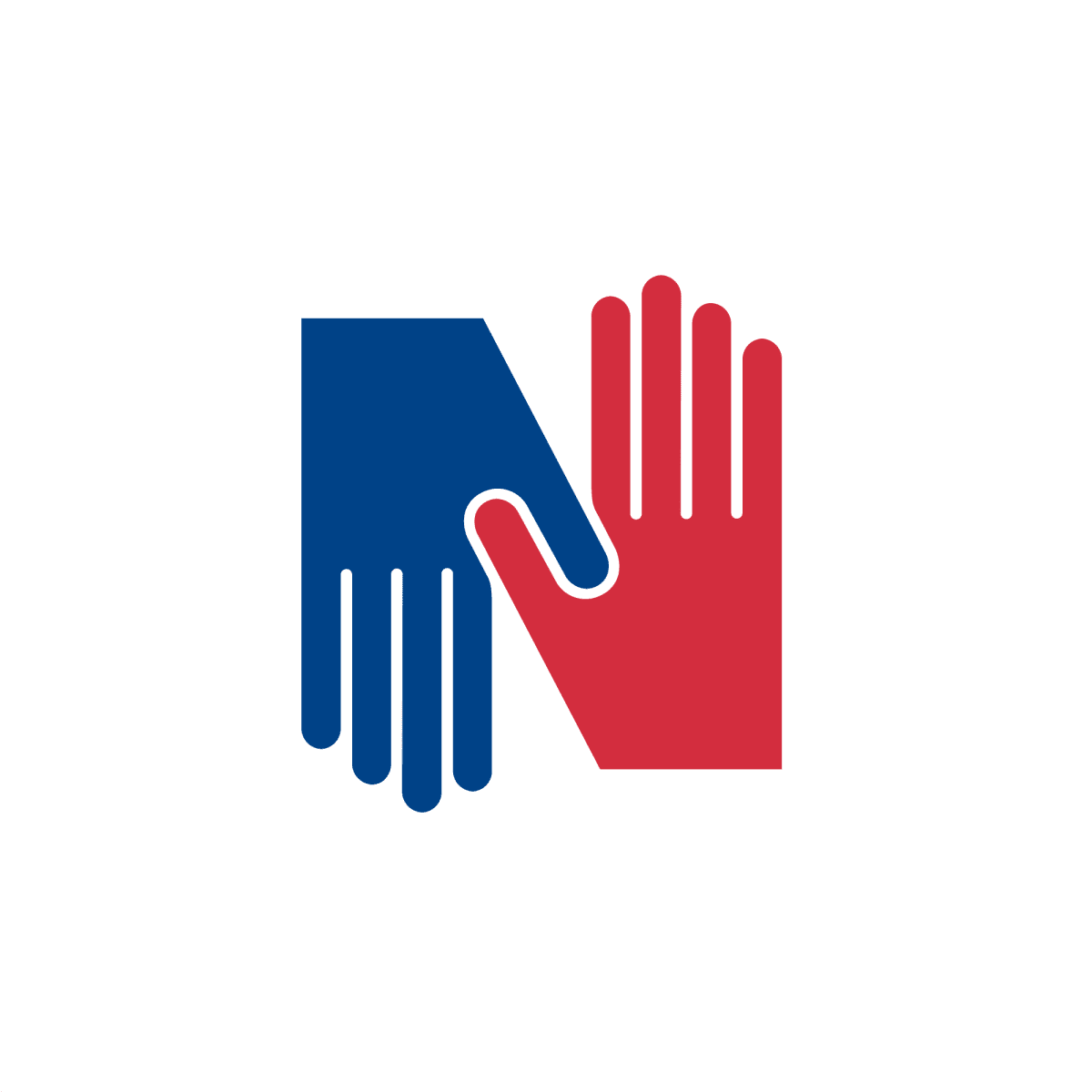 Handshake royal college of nursing logo alphabet letter clipart