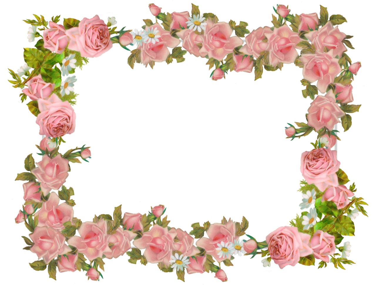 Flower border digital vintage rose frame and scrapbooking paper rosenrahmen bie clipart background