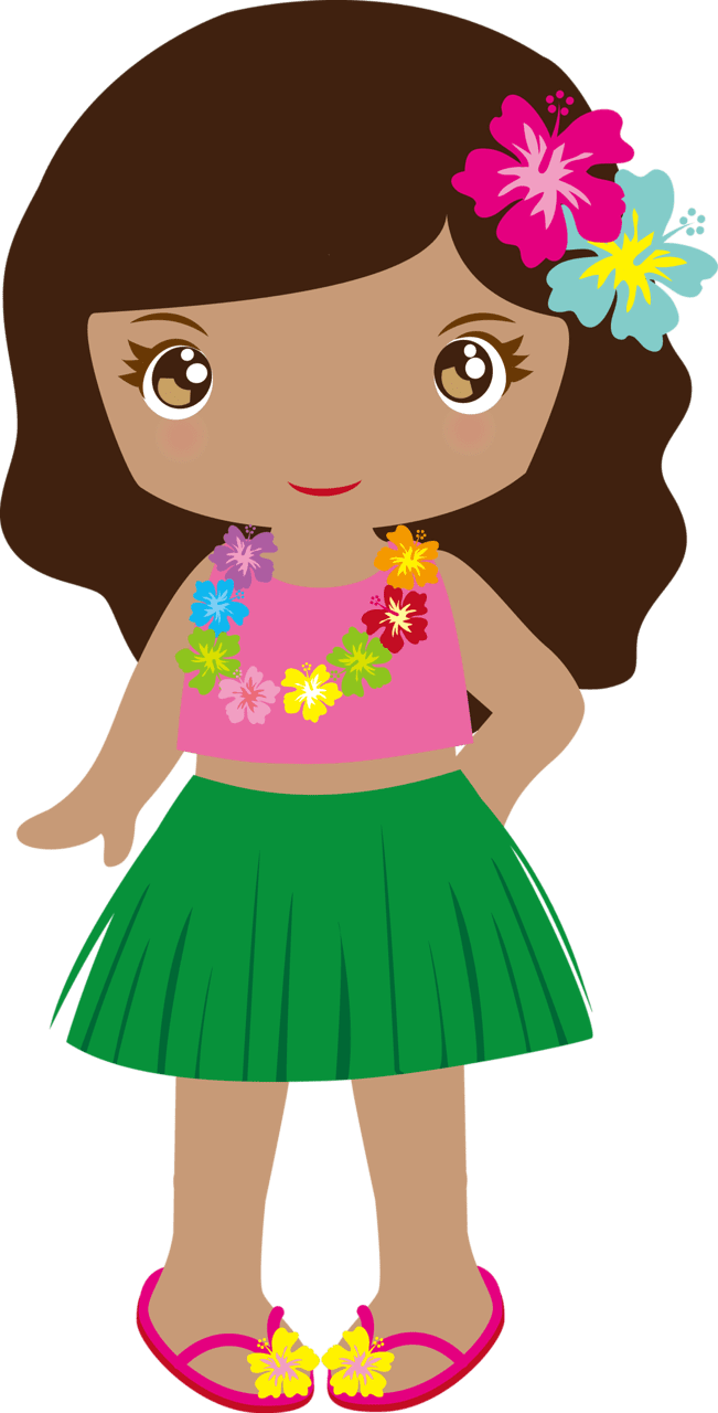 Dancer luau party clipart vector