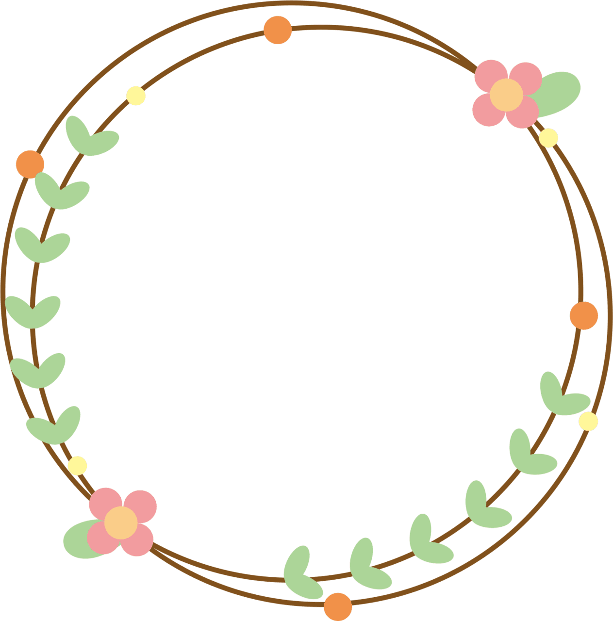 Aesthetic circle border clipart free