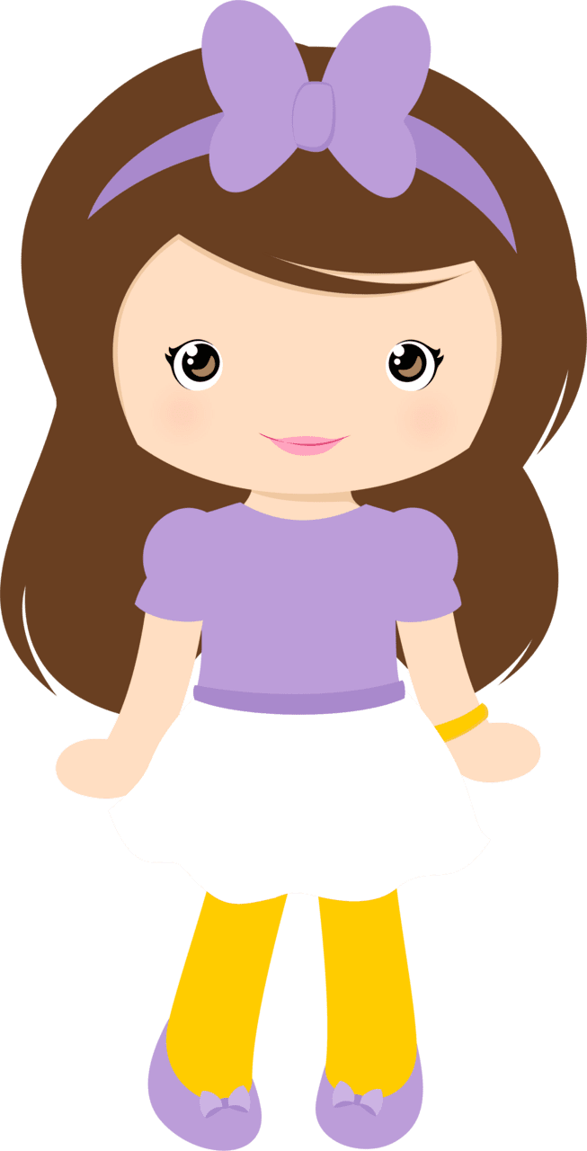 Girl pin page clipart image