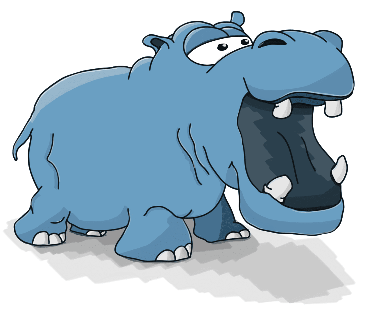 Hippo potamus cartoony image clipart