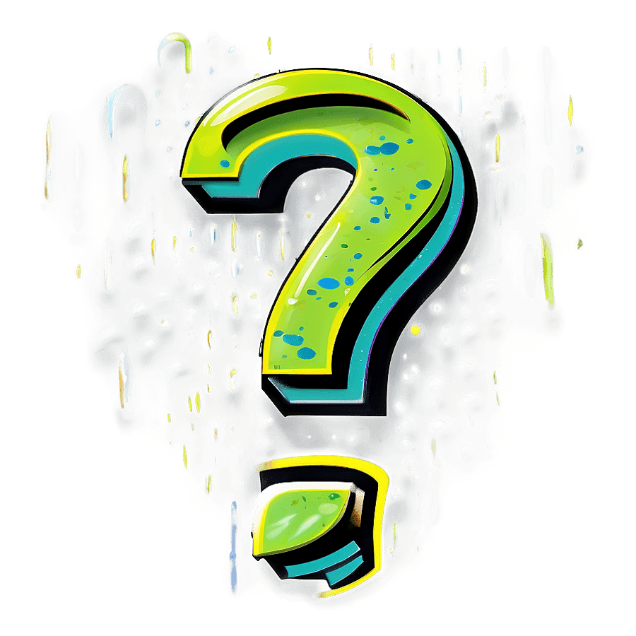 Graffiti question mark clipart photo