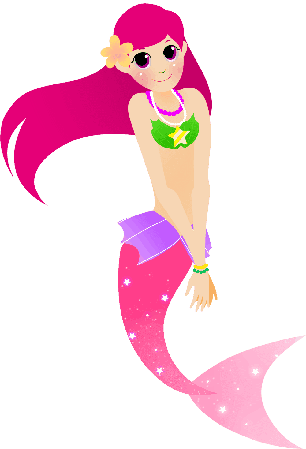 Mermaid pin page clipart free 3