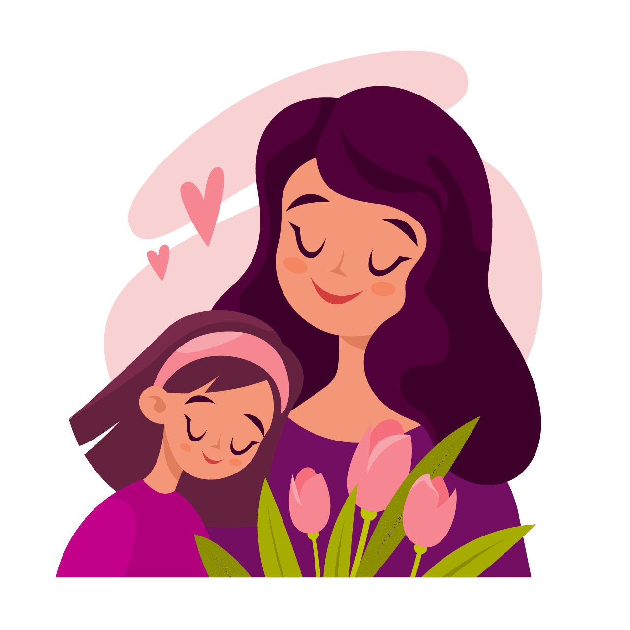 Mom mother and daughter clipart images 2