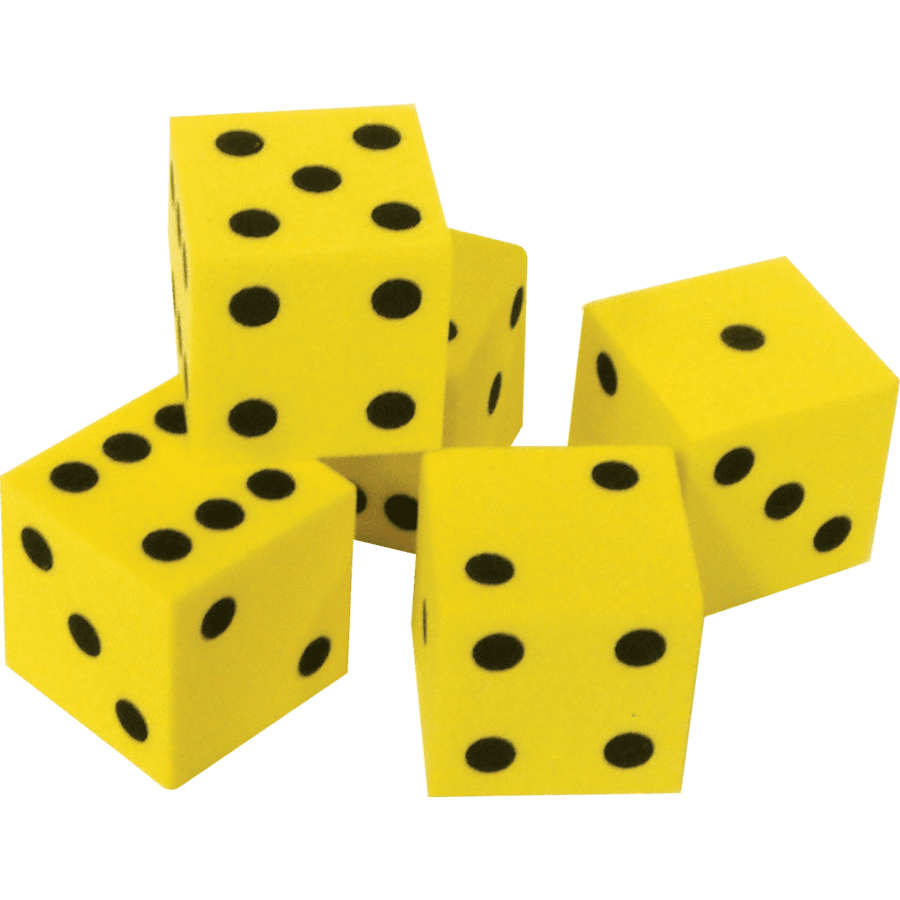 Foam traditional dice tcr teacher created resources clipart image