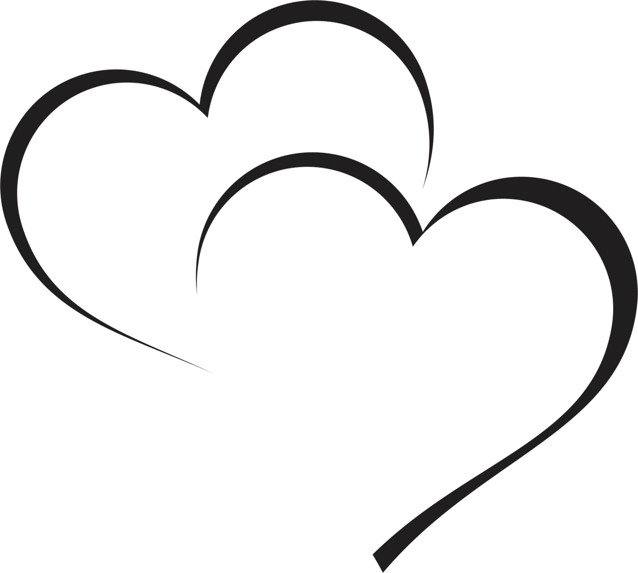 Love hd heart clipart out line with black outline image nic