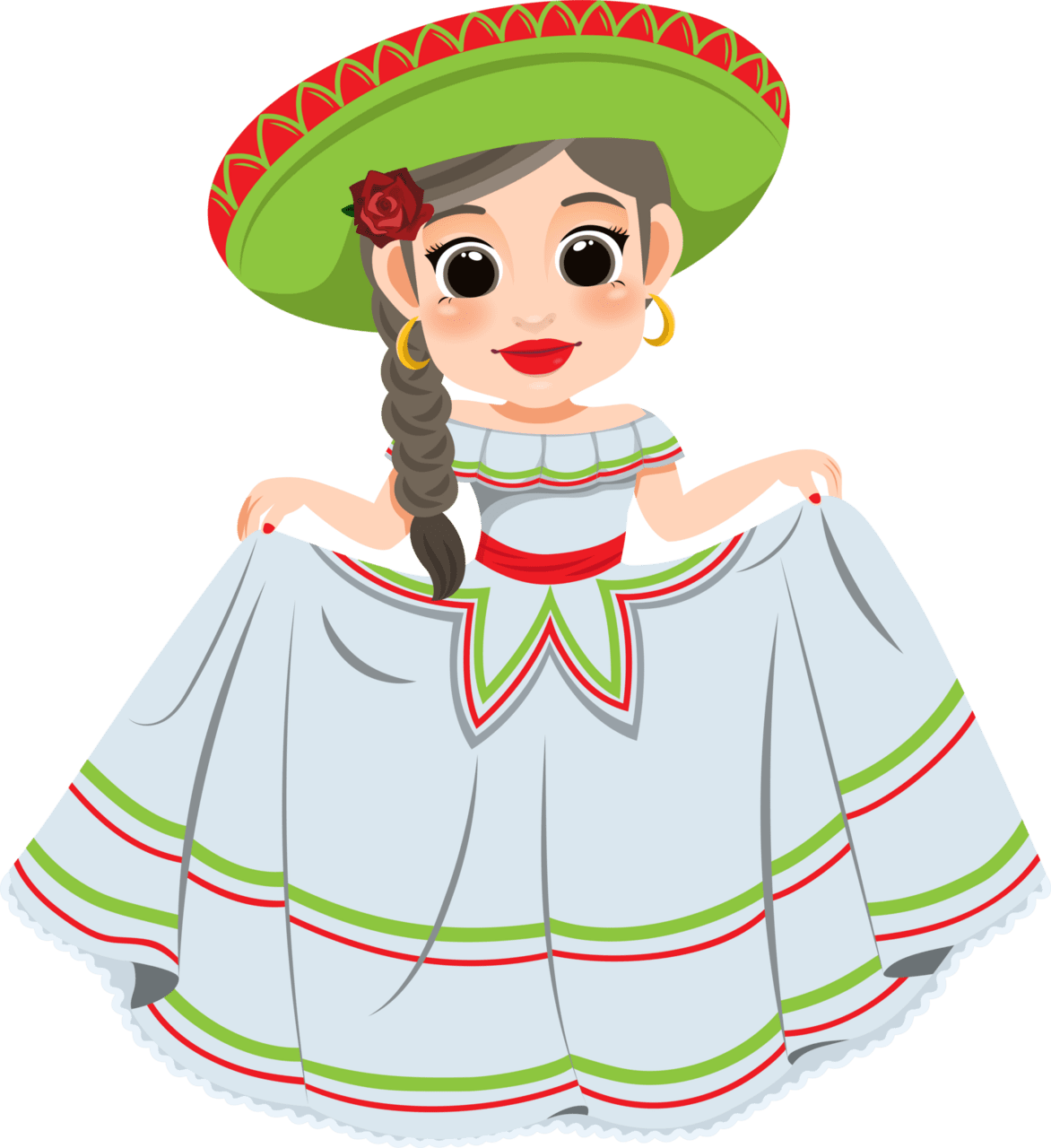 Cinco de mayo may federal holiday in mexico banner and poster design with mariachi dancers cartoon character clipart clip art