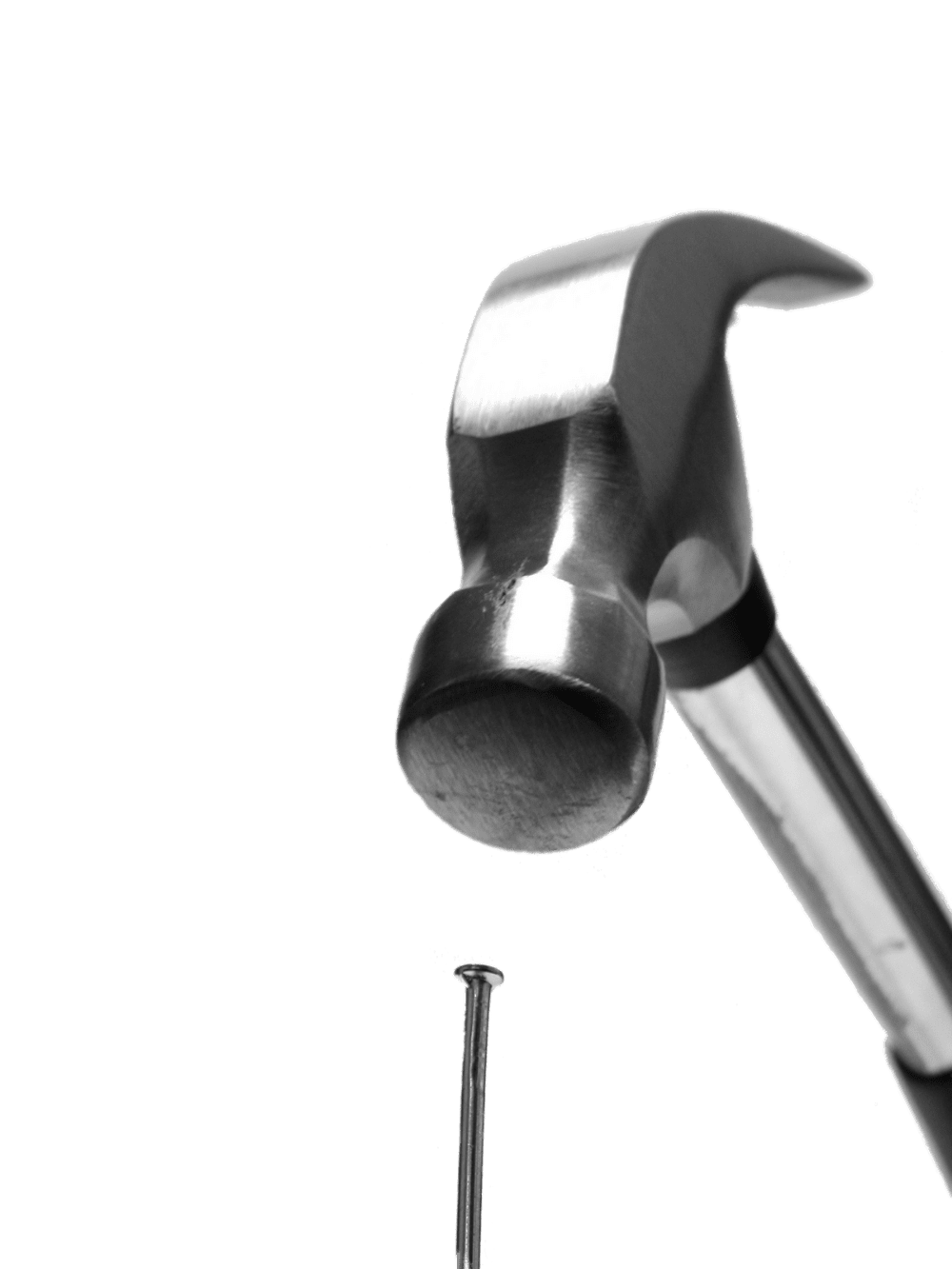 Hammer hitt nail stic clipart vector