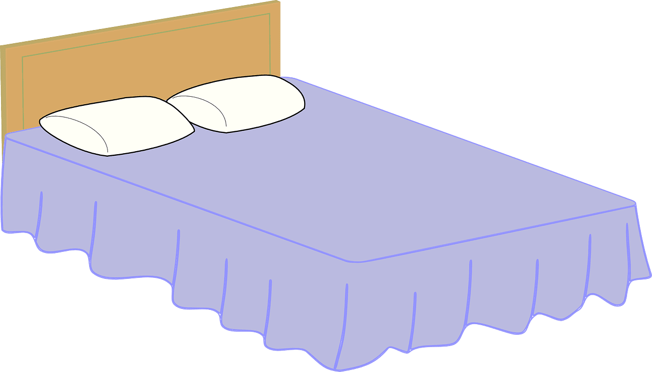 Bed furniture bedroom vector graphic clipart 3