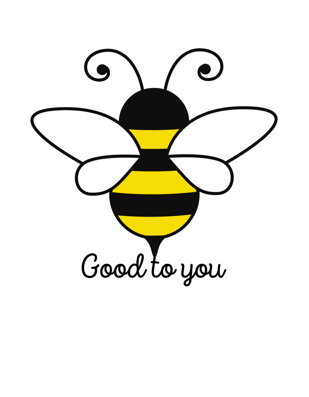 Bumblebee bee good to you sticker clipart vector