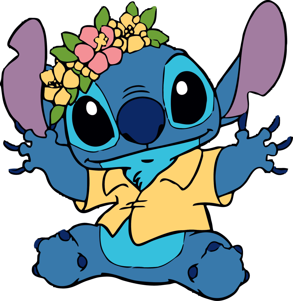 Lilo and stitch peek boo cartoon disney digital clipart picture