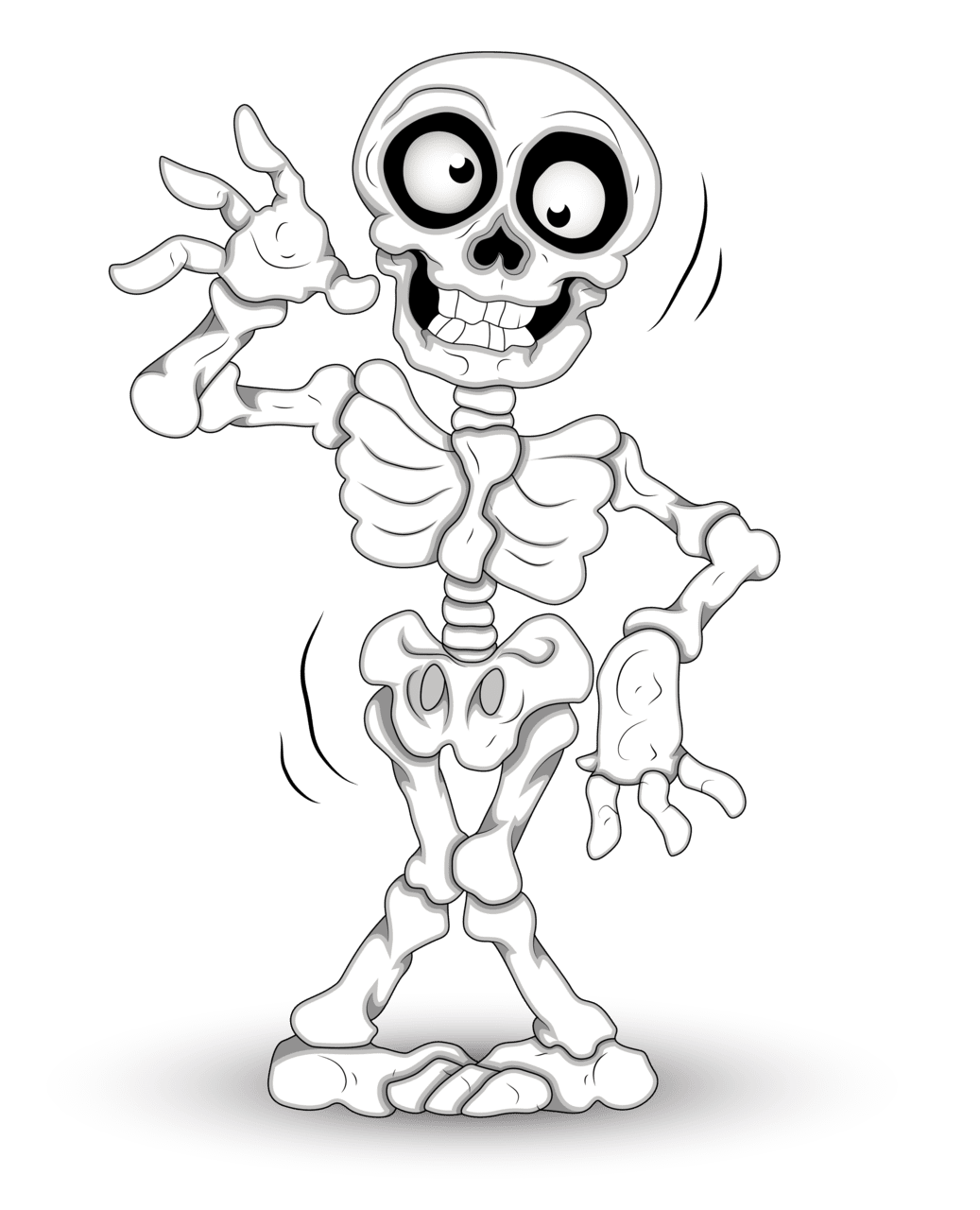 Skeleton pin page clipart image