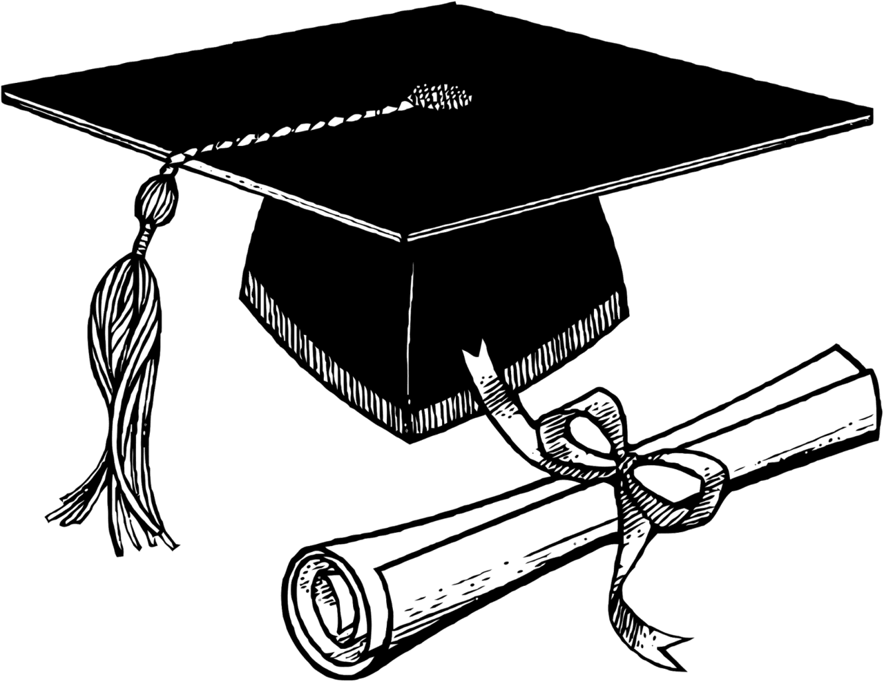 Graduation hat pin page clipart image 2