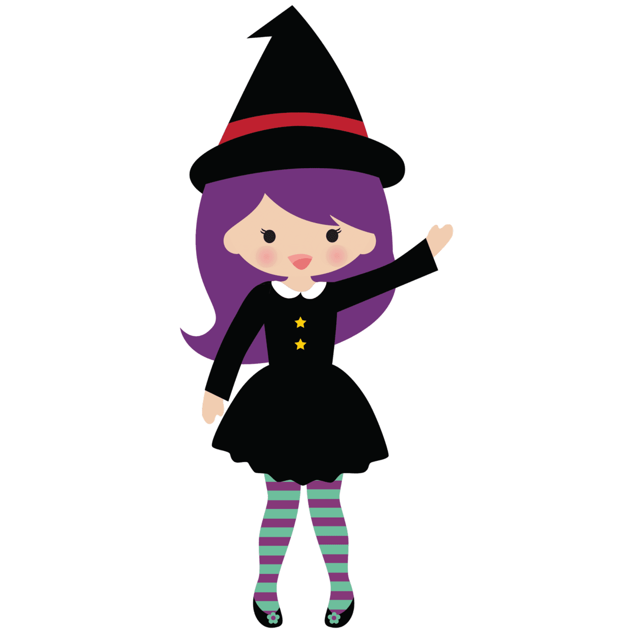 Cute witch clipart vector