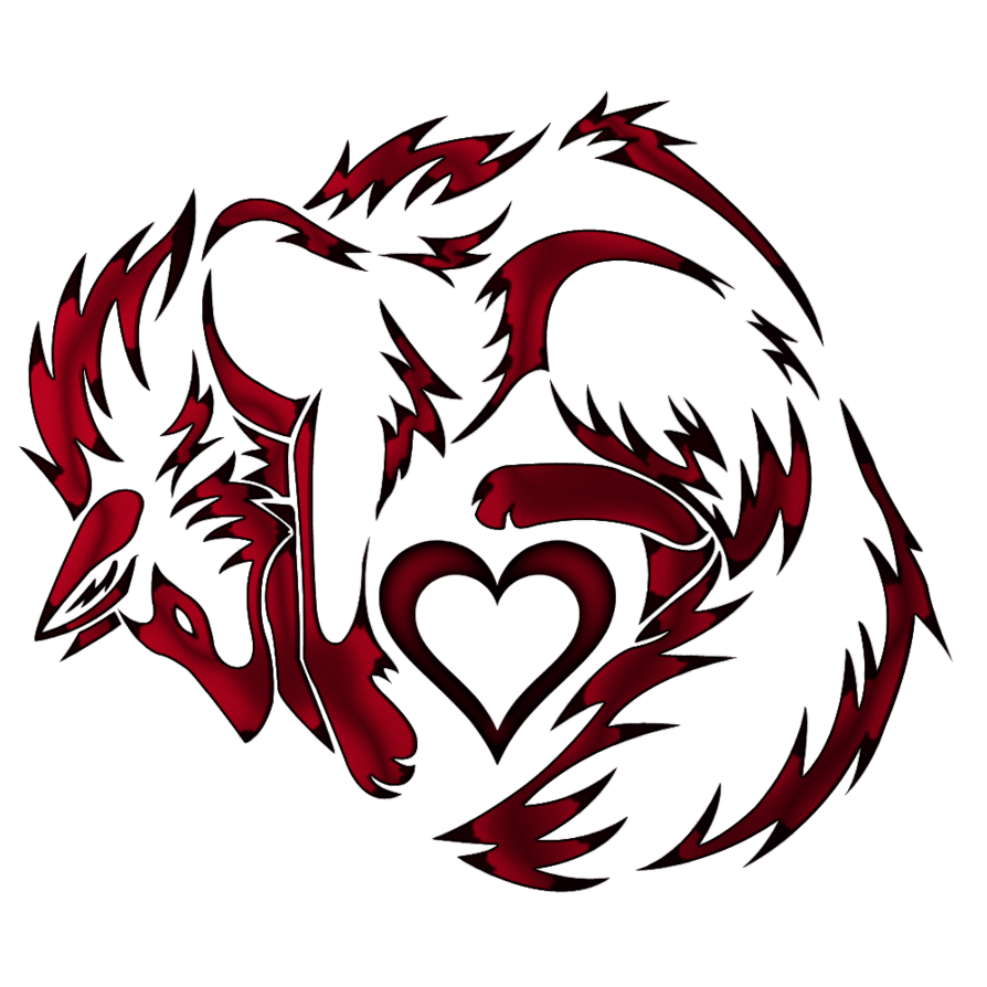 Wolf fox heart by quantumfart deviantart clipart background